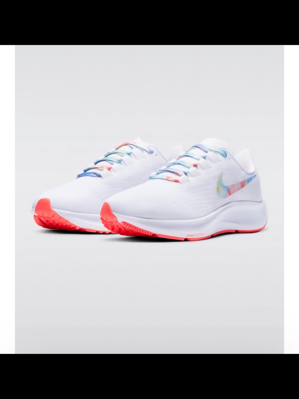Nike Women’s White Performance Running Shoes with Coral Insole - Picture 3 of 5
